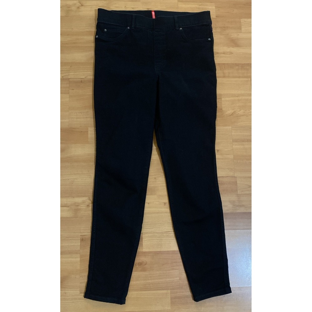 Spanx Women's Black High Rise Pull On Jegging Pants - XL  Cotton Blend‎